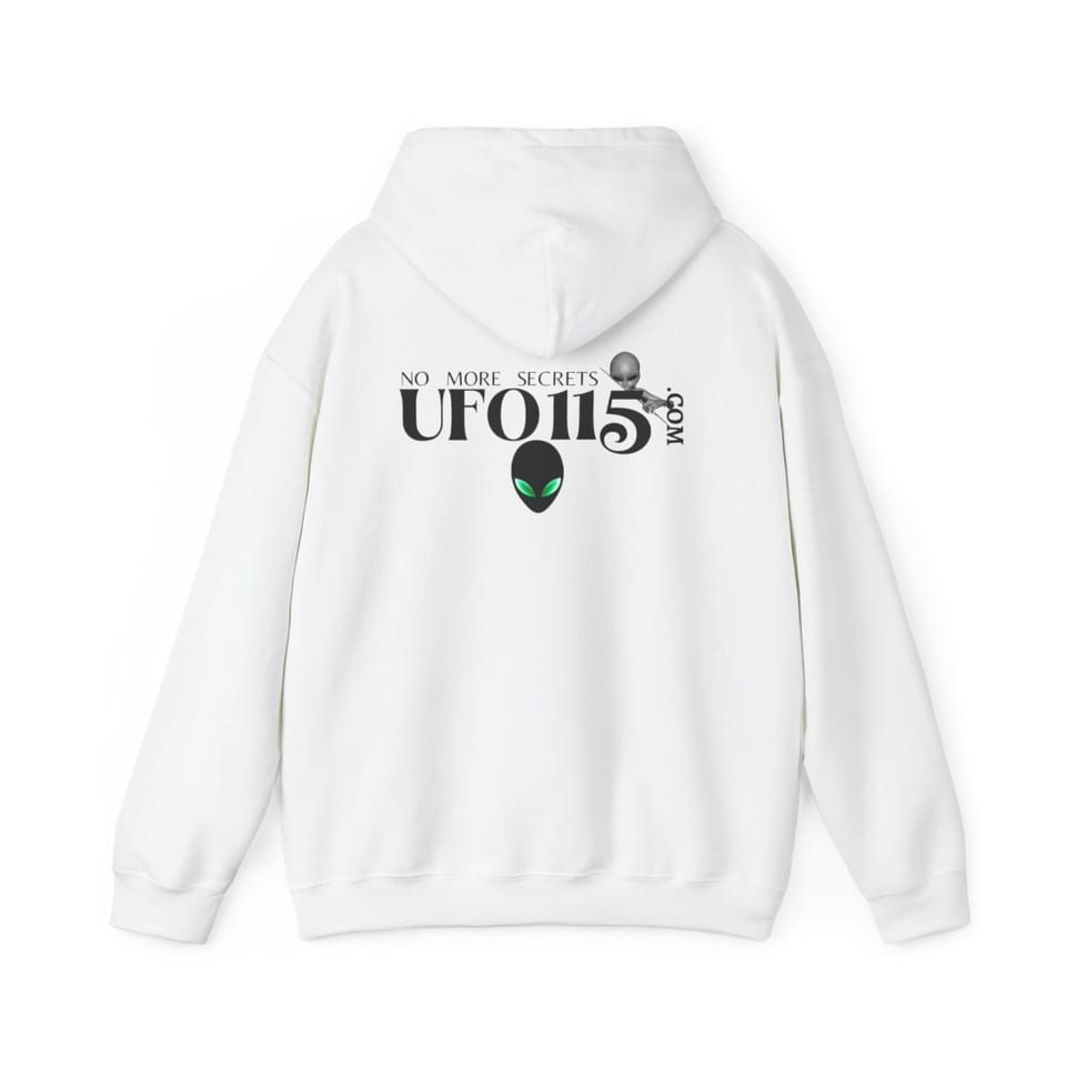 No More Secrets Green Eyes Hoodie, back view (Printify product mockup)