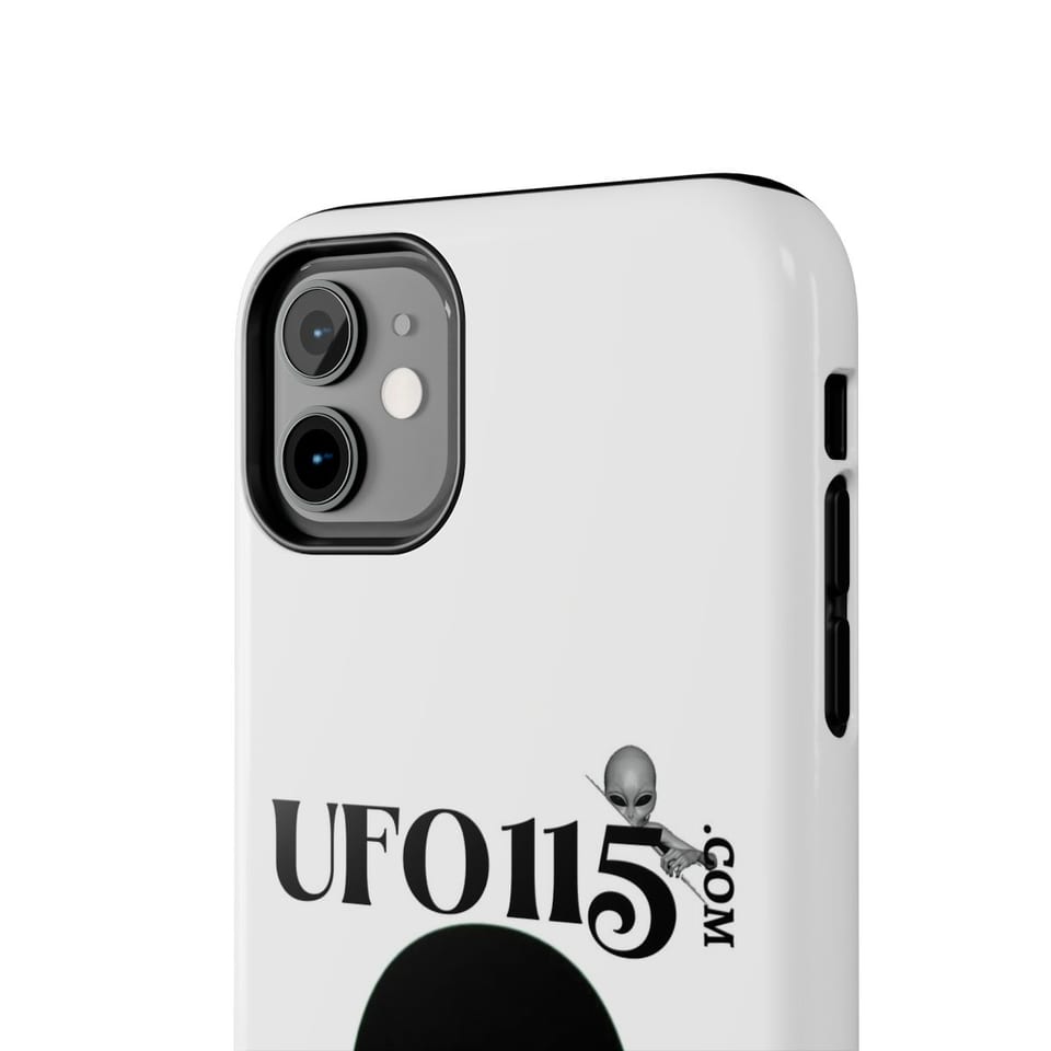 No More Secrets Green Eyes Phone Case, close up view (Printify product mockup)