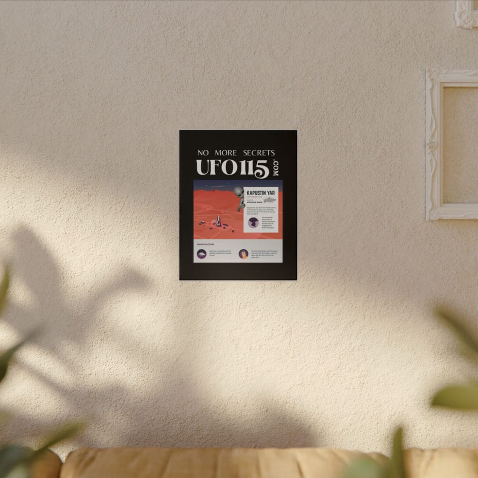 No More Secrets Kapustin Yar Canvas, context 1 view (Printify product mockup)