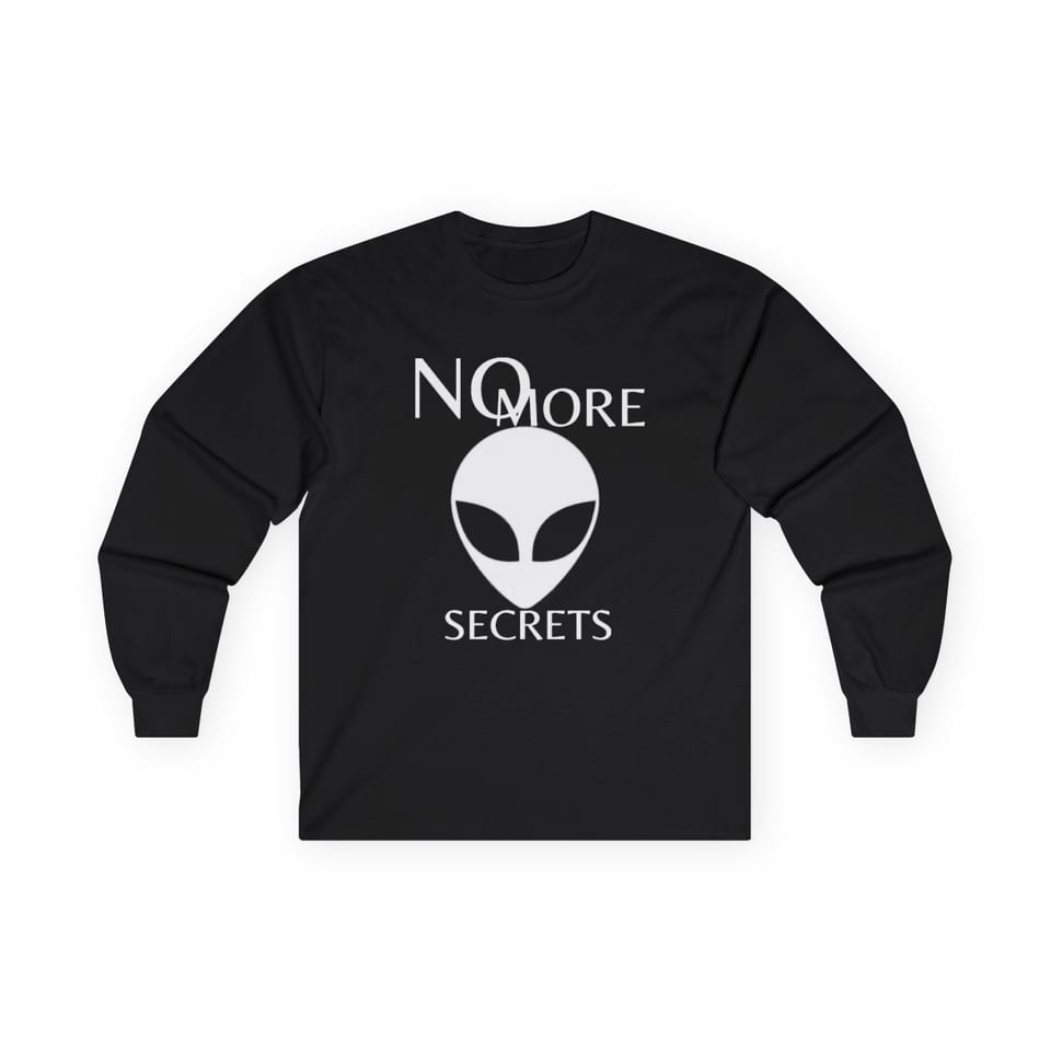 No More Secrets Kapustin Yar Long Sleeve Tee, front view (Printify product mockup)