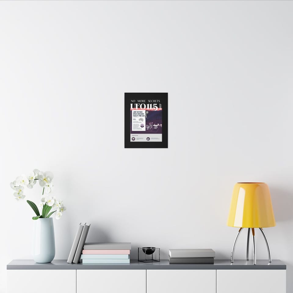 No More Secrets Pine Gap Canvas, context 2 view (Printify product mockup)