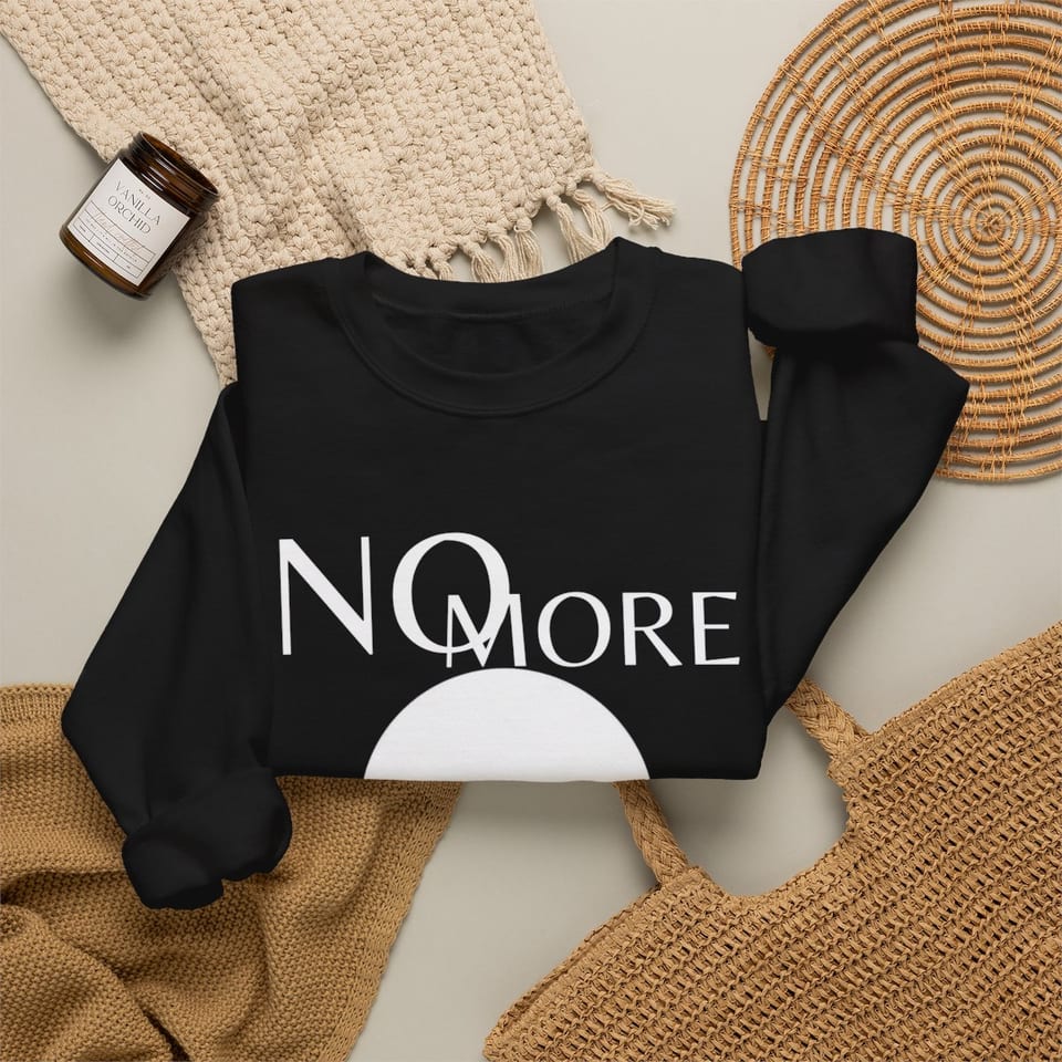 No More Secrets Porton Down Crewneck Sweatshirt, folded 2 view (Printify product mockup)