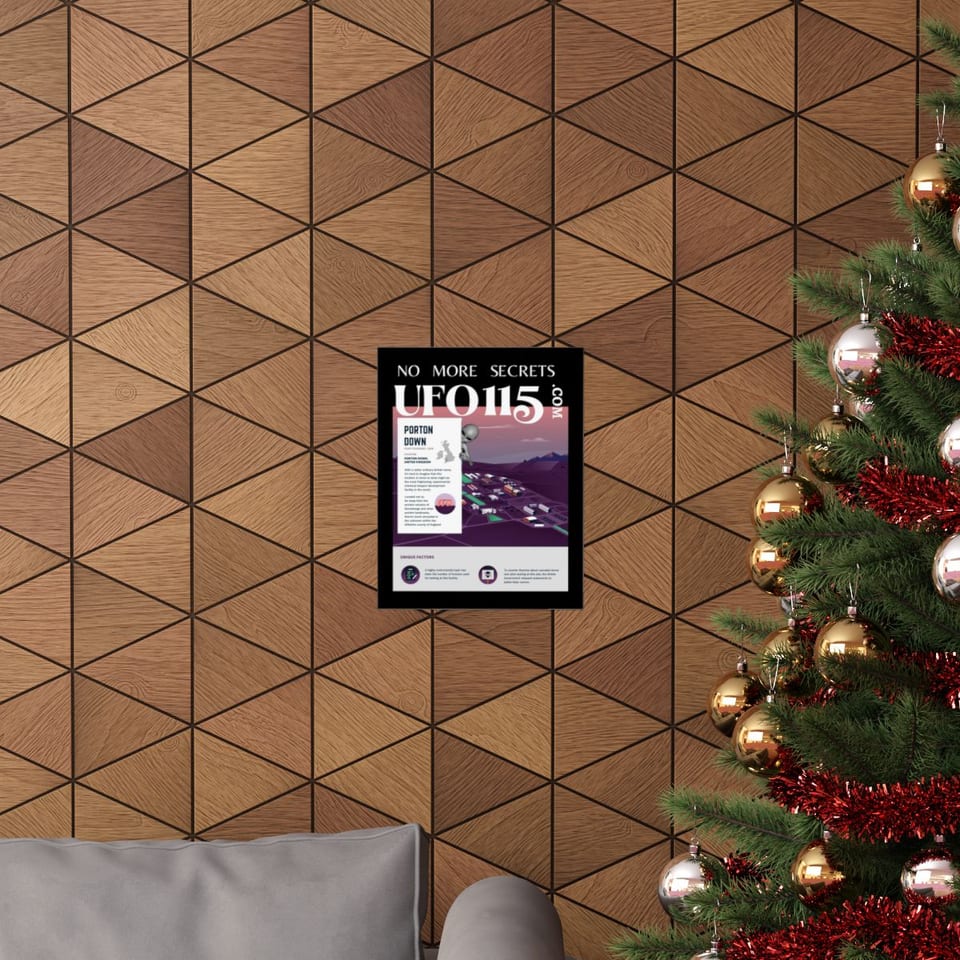 No More Secrets Porton Down Poster, context 1 view (Printify product mockup)