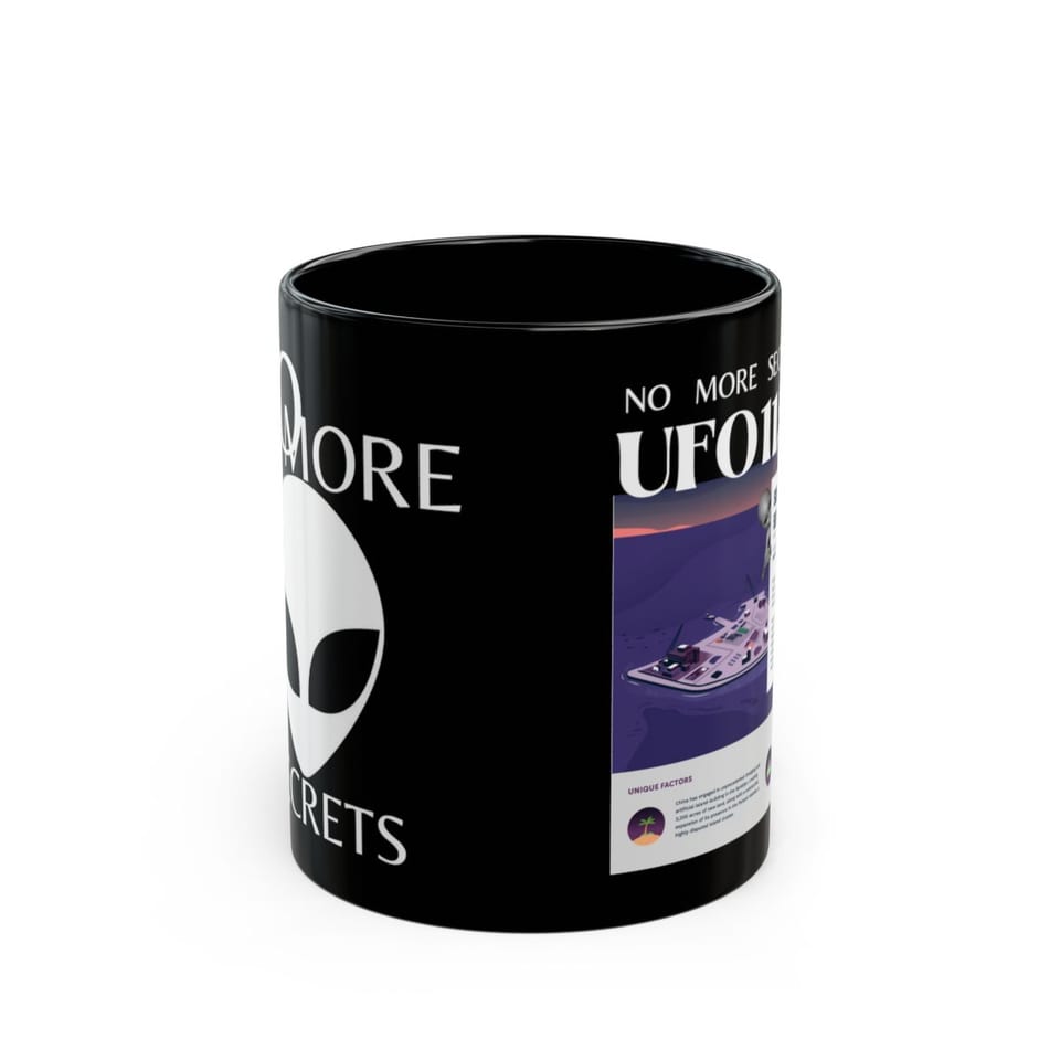No More Secrets South China Sea Mug, front view (Printify product mockup)