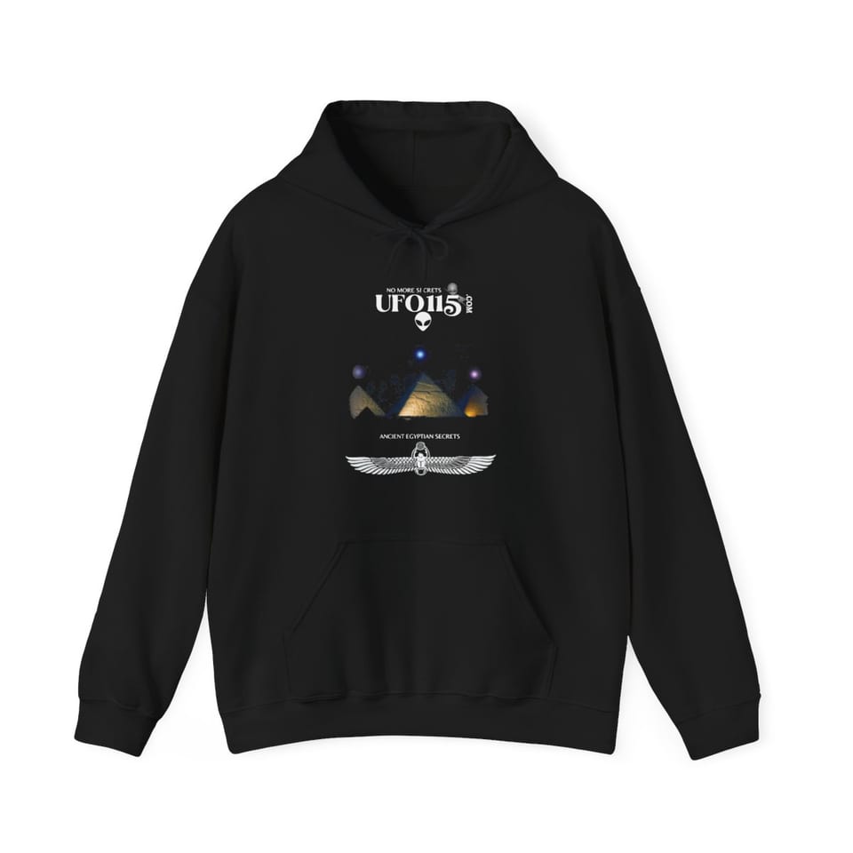 Orion's Belt Pyramids Hoodie, front view (Printify product mockup)