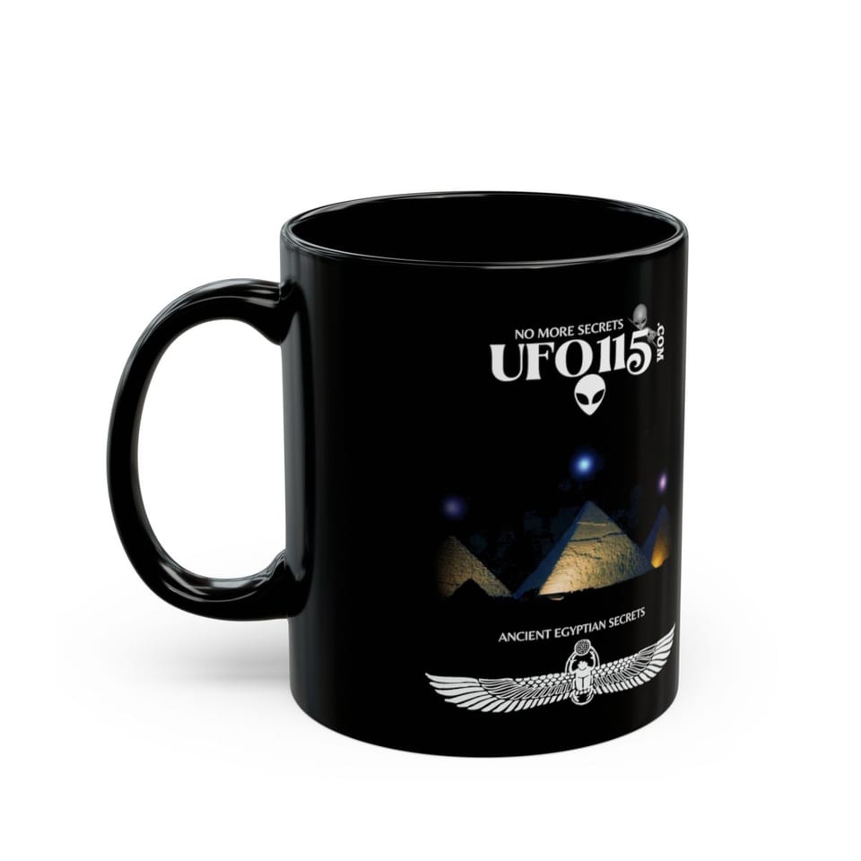 Orion's Belt Pyramids Mug, left view (Printify product mockup)