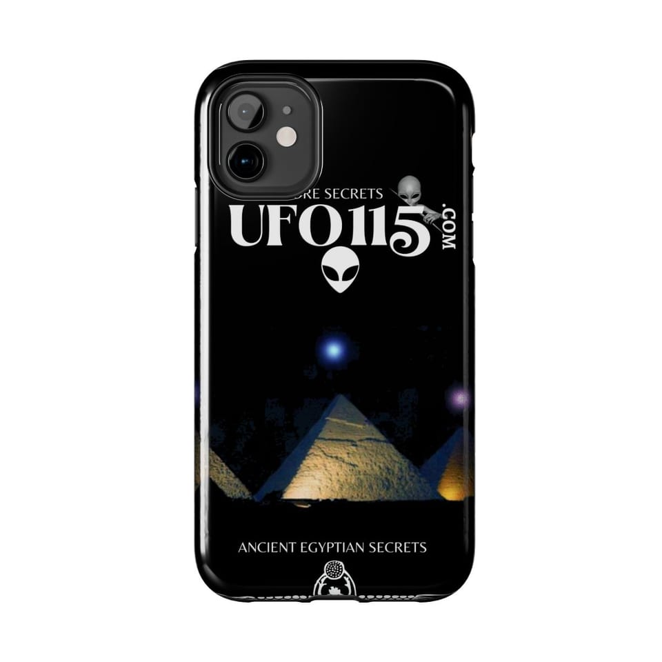 Orion's Belt Pyramids Phone Case, front view (Printify product mockup)