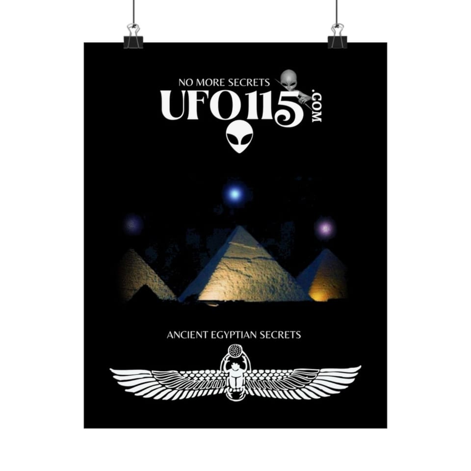Orion's Belt Pyramids Poster, front view (Printify product mockup)