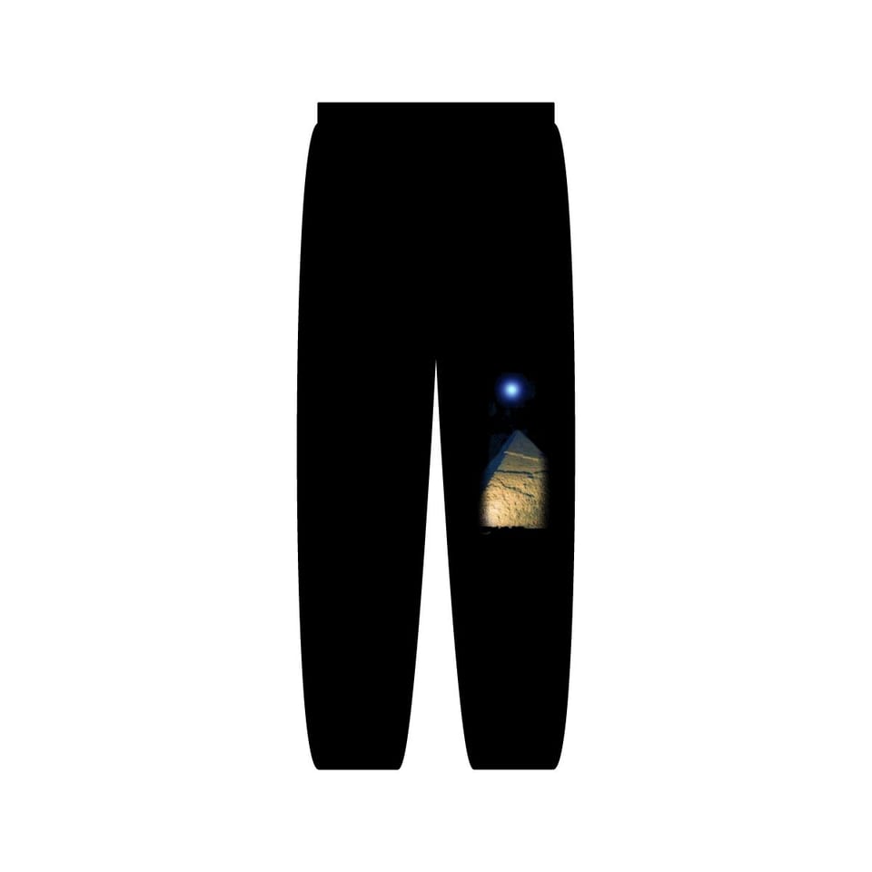 Orion's Belt Pyramids Sweatpants, back view (Printify product mockup)