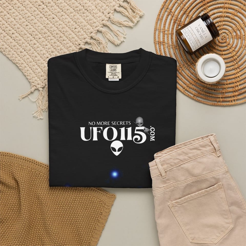 Orion's Belt Pyramids Tee, folded 2 view (Printify product mockup)