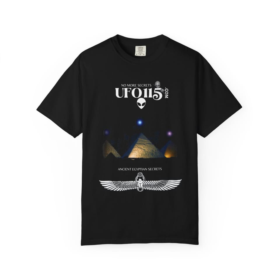 Orion's Belt Pyramids Tee, front view (Printify product mockup)
