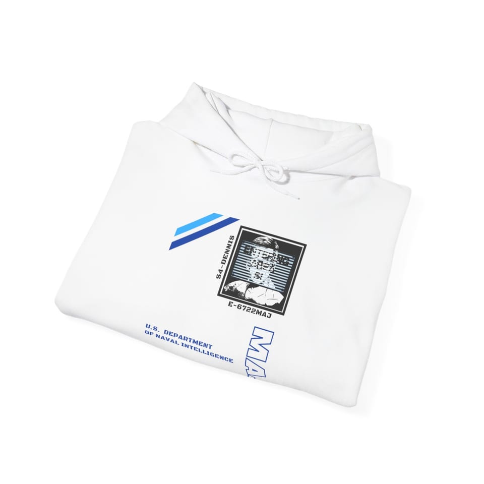 S4 ID My Man Bob Hoodie, folded view (Printify product mockup)