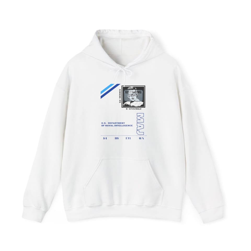 S4 ID My Man Bob Hoodie, front view (Printify product mockup)