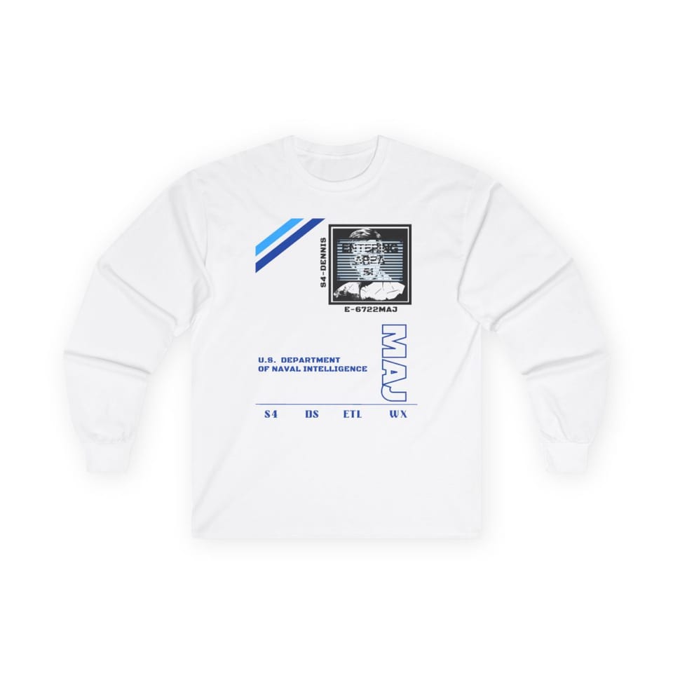 S4 ID My Man Bob Long Sleeve Tee, front view (Printify product mockup)