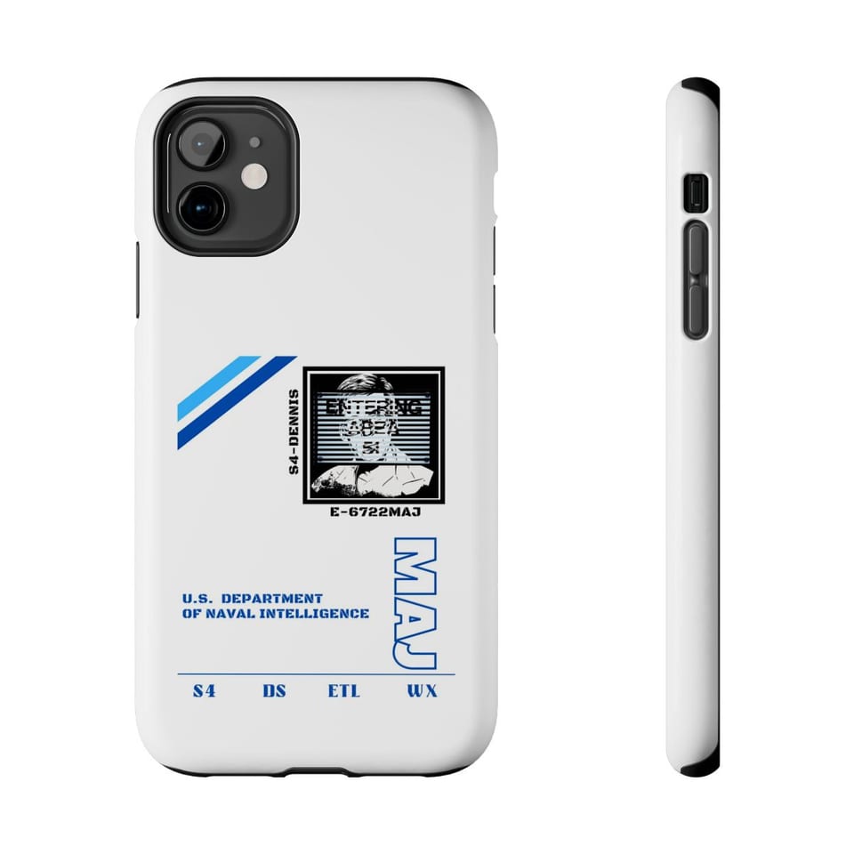 S4 ID My Man Bob Phone Case, front and-side view (Printify product mockup)