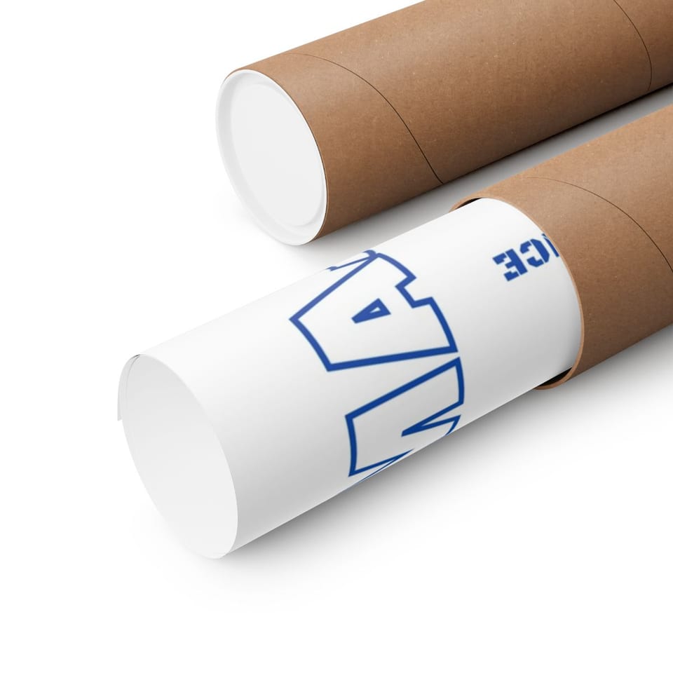 S4 ID My Man Bob Poster, close up view (Printify product mockup)
