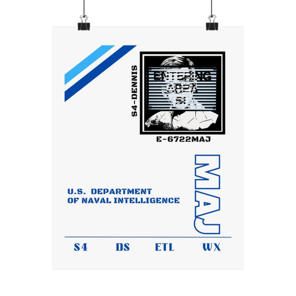 S4 ID My Man Bob Poster, front view (Printify product mockup)