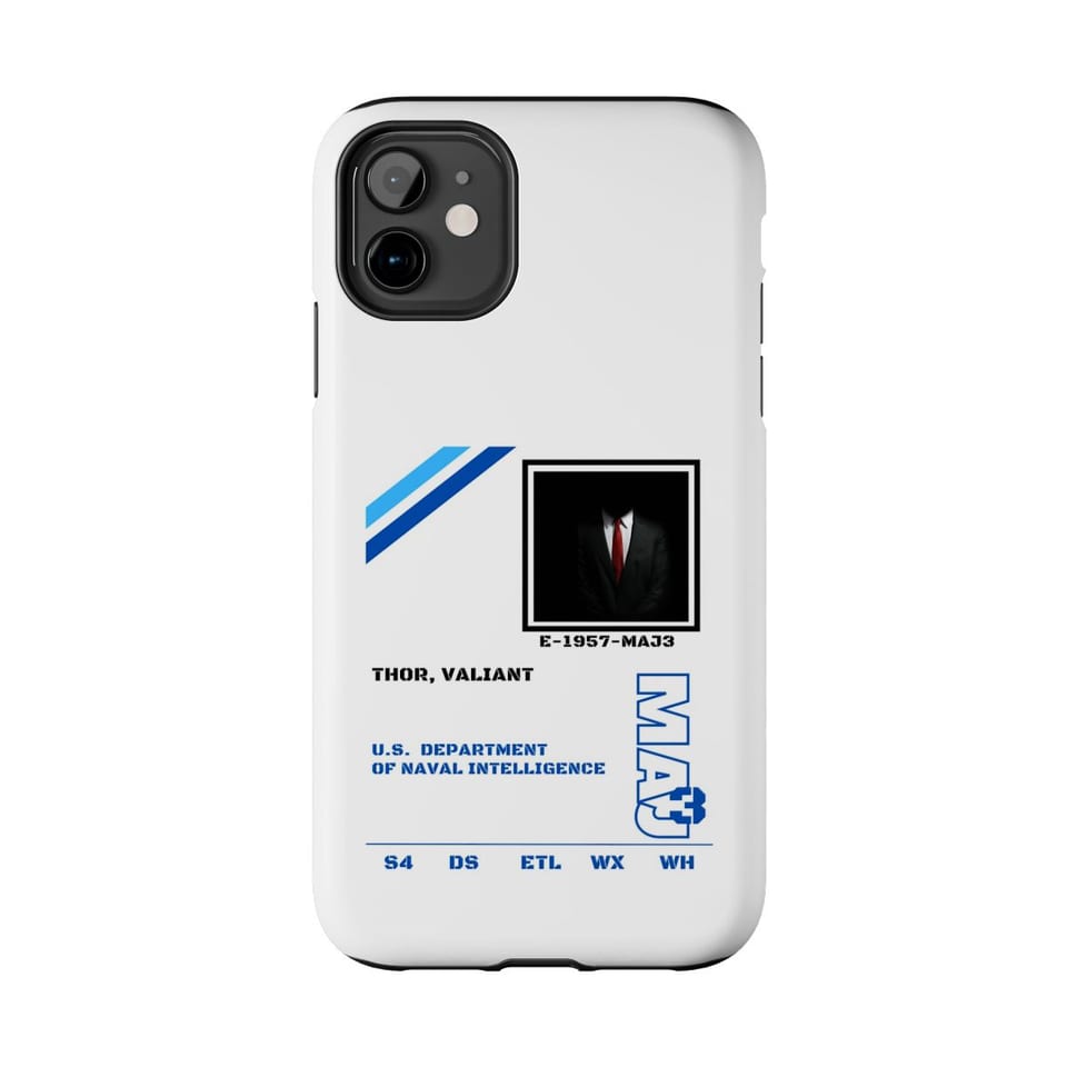 S4 ID Valiant Thor Phone Case, front view (Printify product mockup)