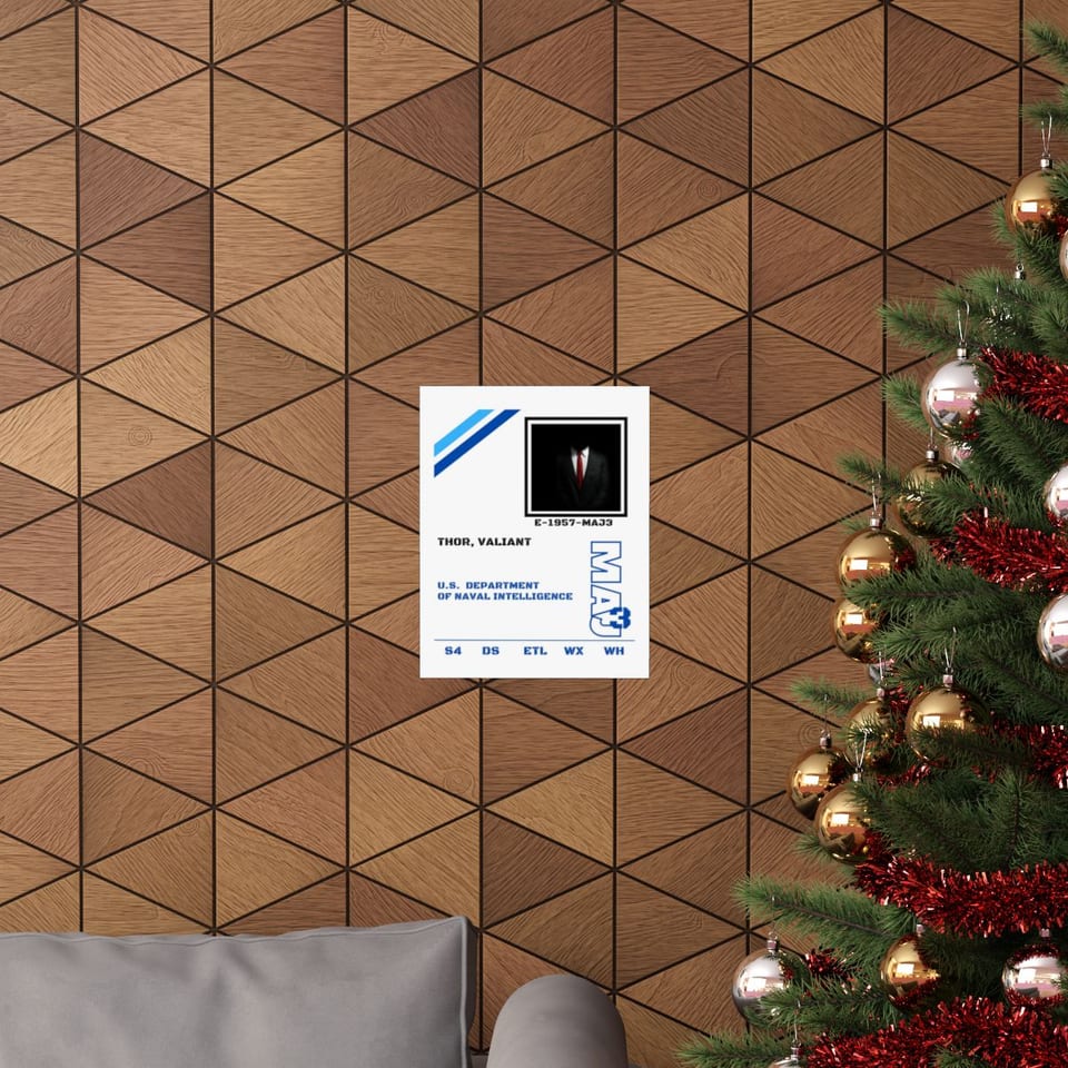 S4 ID Valiant Thor Poster, context 1 view (Printify product mockup)