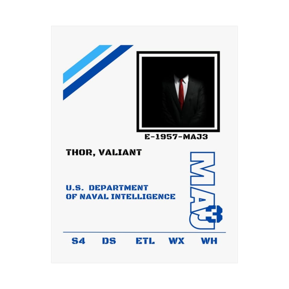 S4 ID Valiant Thor Poster, front 2 view (Printify product mockup)