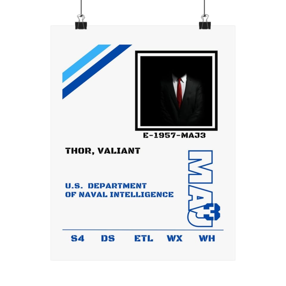 S4 ID Valiant Thor Poster, front view (Printify product mockup)