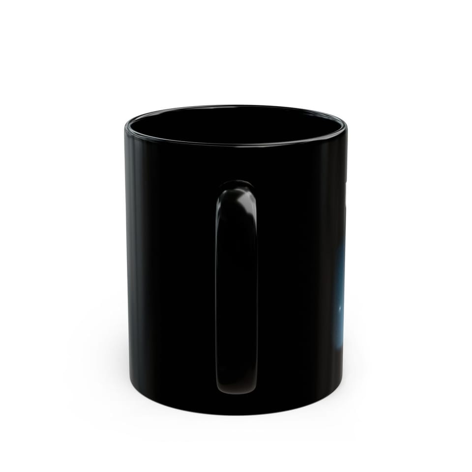 Sky Watcher Blue Solitude Mug, back view (Printify product mockup)