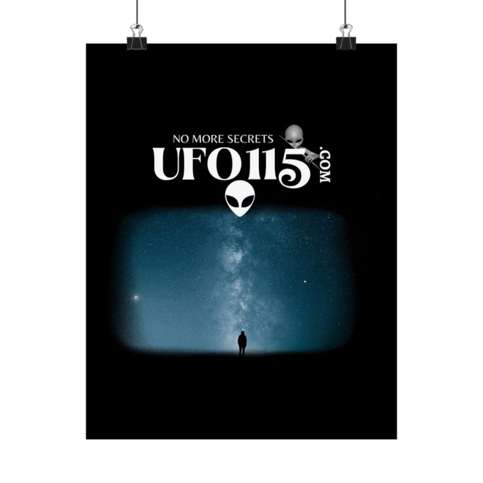 Sky Watcher Blue Solitude Poster, front view (Printify product mockup)