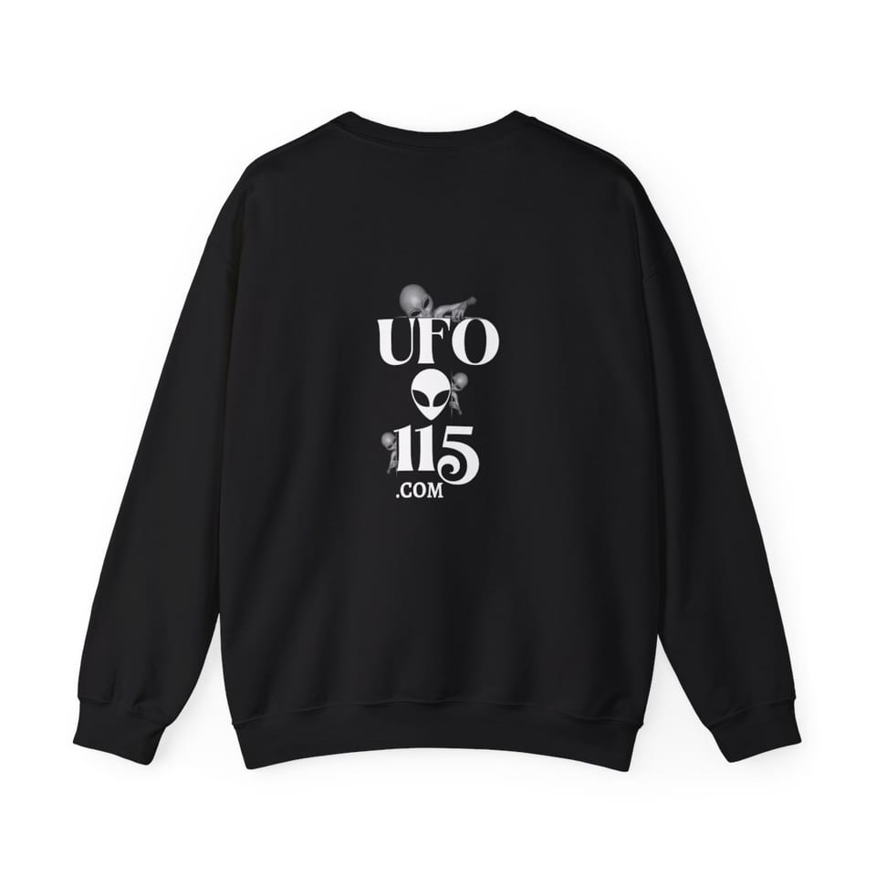 Sky Watcher Glowy Nights Crewneck Sweatshirt, back view (Printify product mockup)
