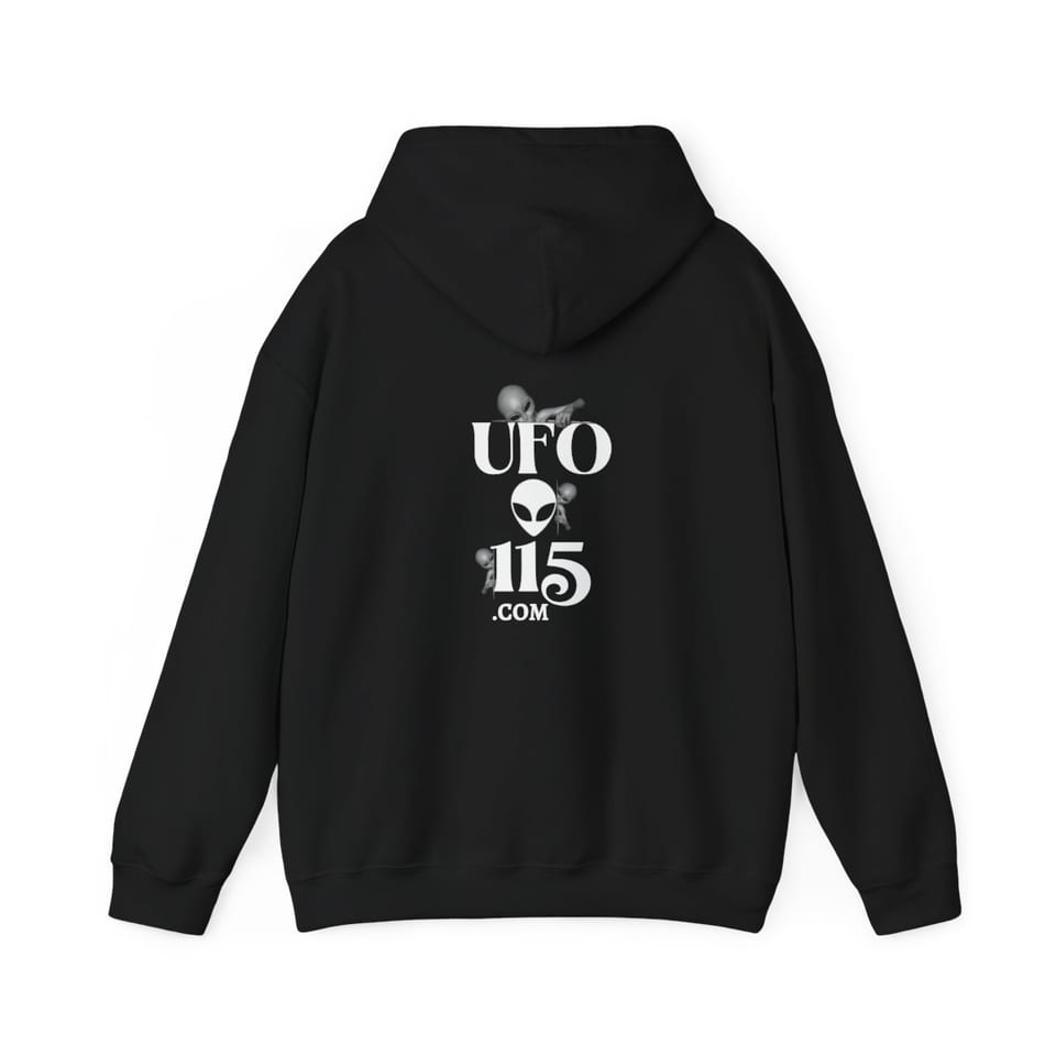 Sky Watcher Glowy Nights Hoodie, back view (Printify product mockup)