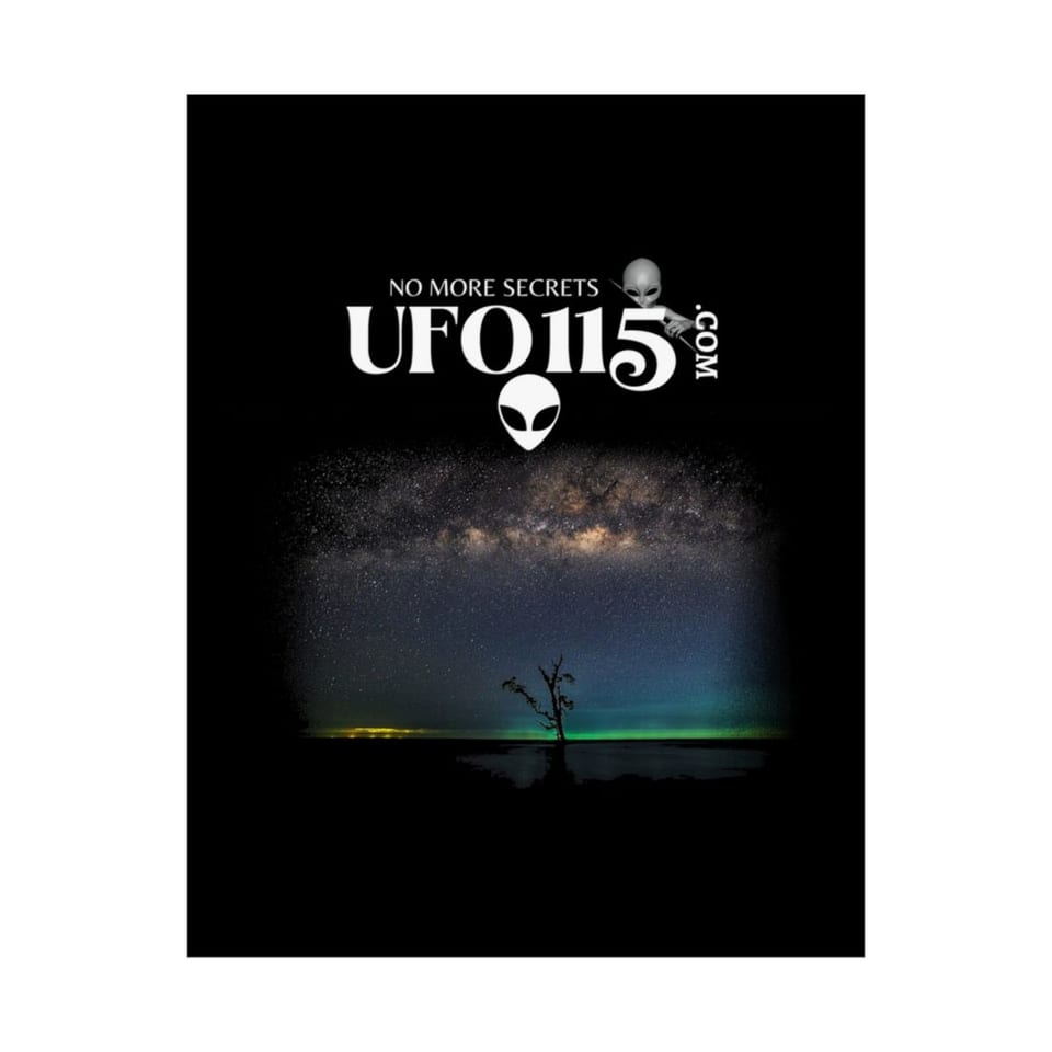 Sky Watcher Glowy Nights Poster, front 2 view (Printify product mockup)