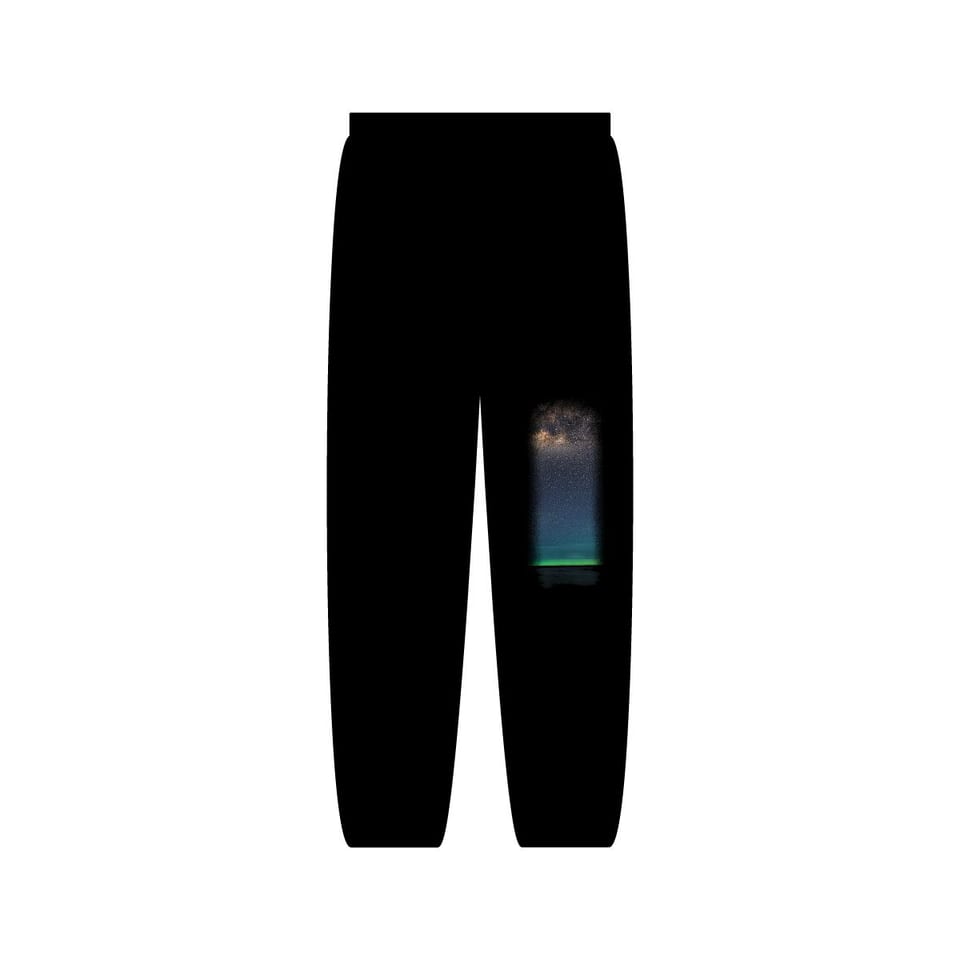 Sky Watcher Glowy Nights Sweatpants, back view (Printify product mockup)
