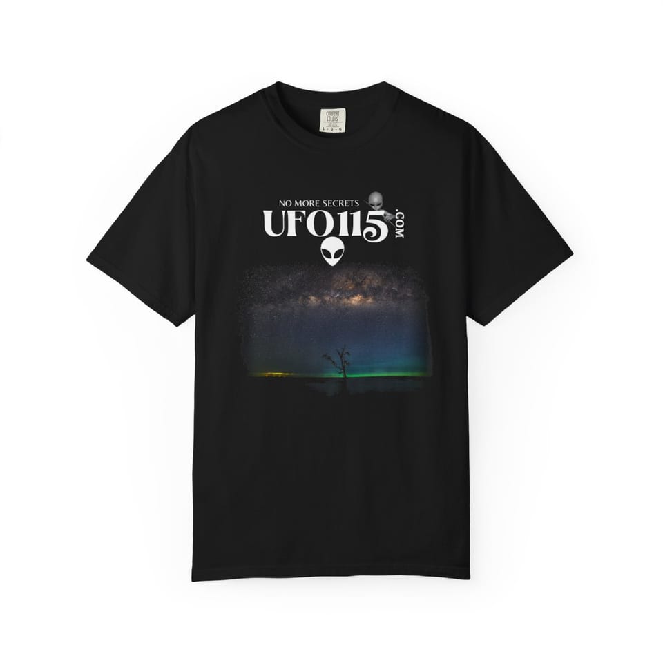 Sky Watcher Glowy Nights Tee, front view (Printify product mockup)
