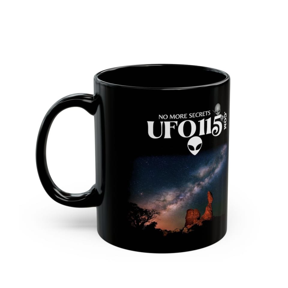 Sky Watcher Milky Way Canyon Mug, left view (Printify product mockup)