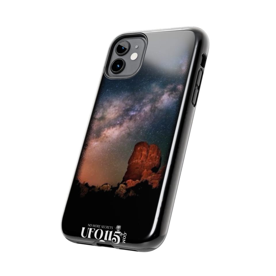 Sky Watcher Milky Way Canyon Phone Case, side view (Printify product mockup)