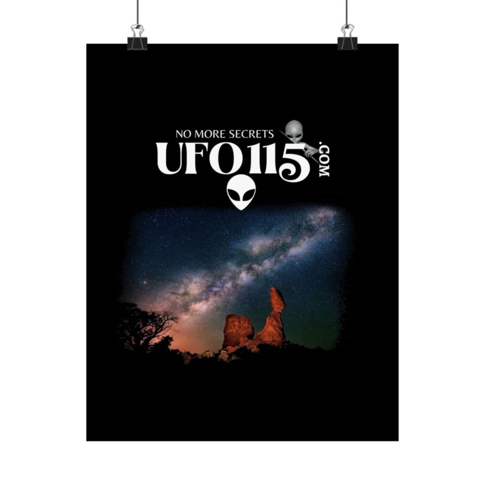Sky Watcher Milky Way Canyon Poster, front view (Printify product mockup)