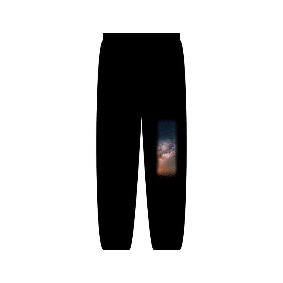 Sky Watcher Milky Way Canyon Sweatpants, back view (Printify product mockup)