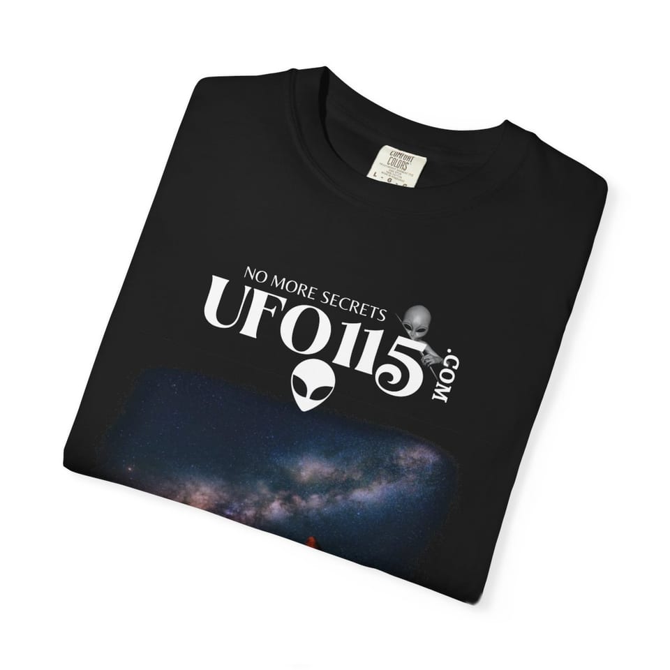 Sky Watcher Milky Way Canyon Tee, folded view (Printify product mockup)