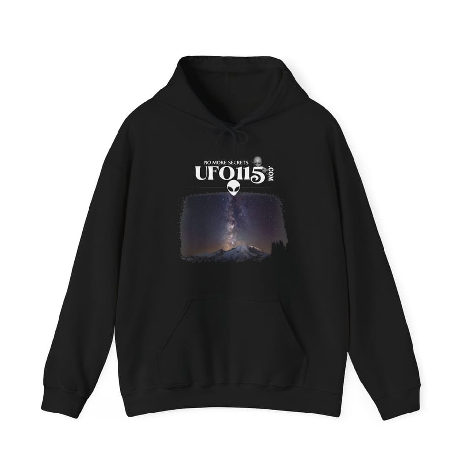 Sky Watcher Mountain Light Hoodie, front view (Printify product mockup)