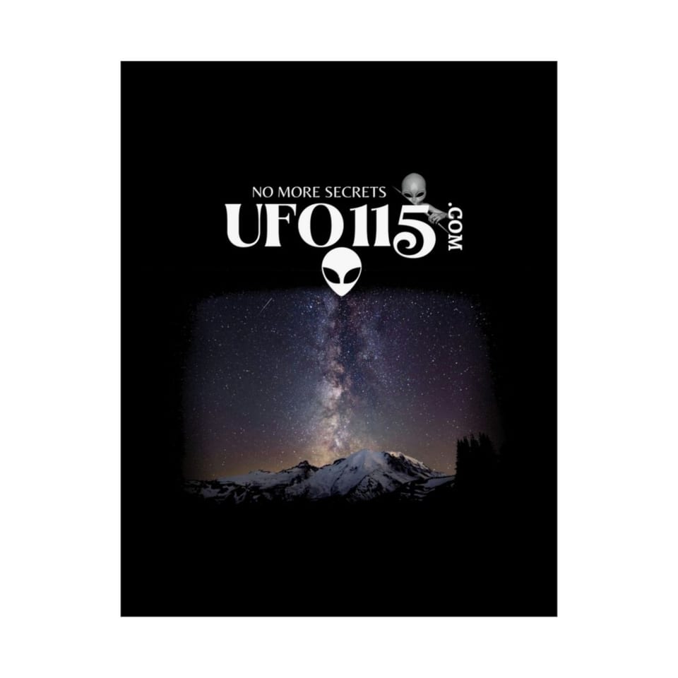 Sky Watcher Mountain Light Poster, front 2 view (Printify product mockup)