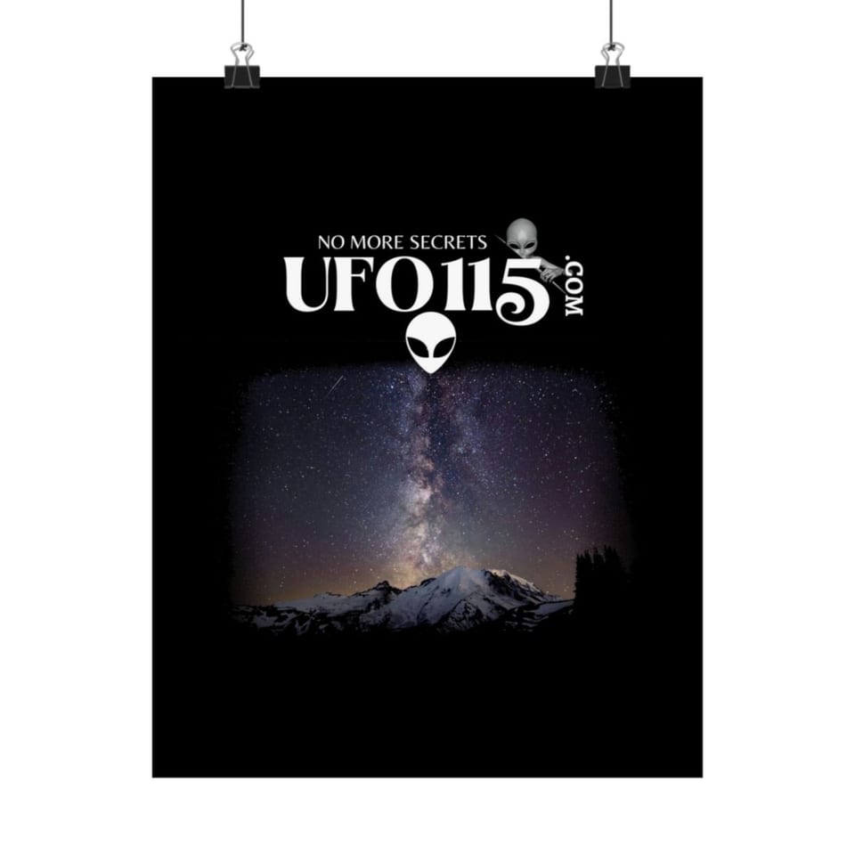 Sky Watcher Mountain Light Poster, front view (Printify product mockup)