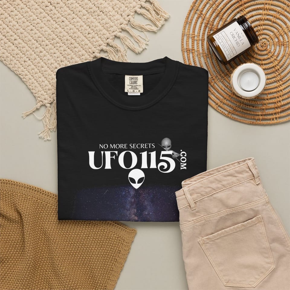 Sky Watcher Mountain Light Tee, folded 2 view (Printify product mockup)