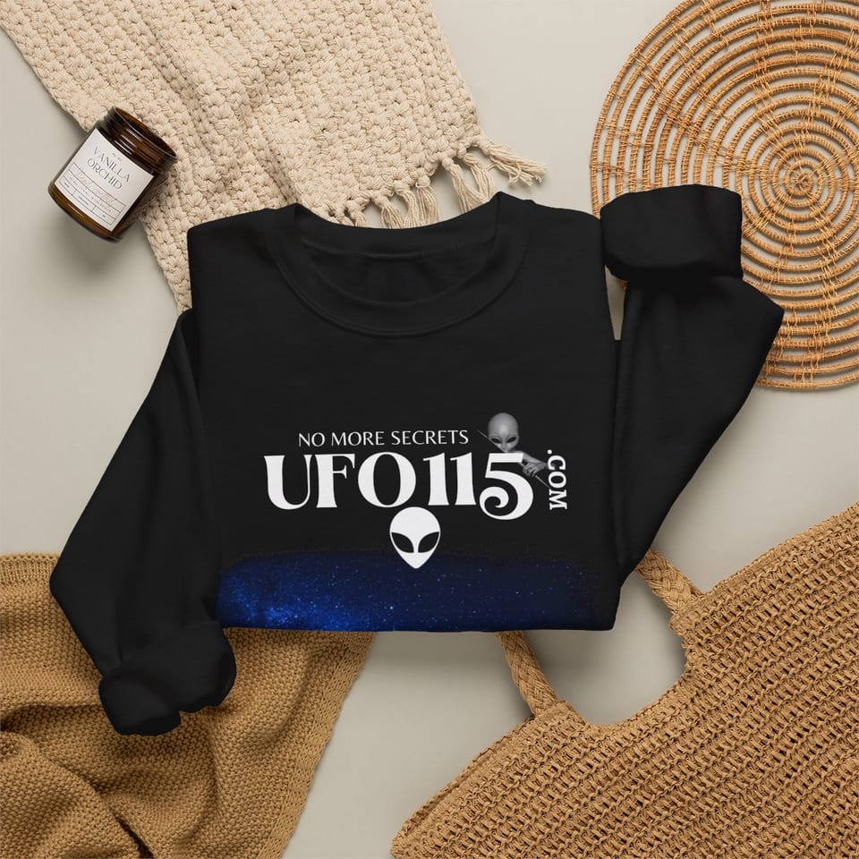 Sky Watcher Pretty in Pink Crewneck Sweatshirt, folded 2 view (Printify product mockup)