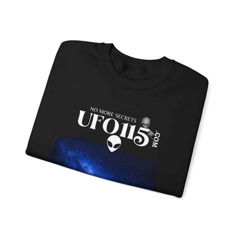 Sky Watcher Pretty in Pink Crewneck Sweatshirt, folded view (Printify product mockup)