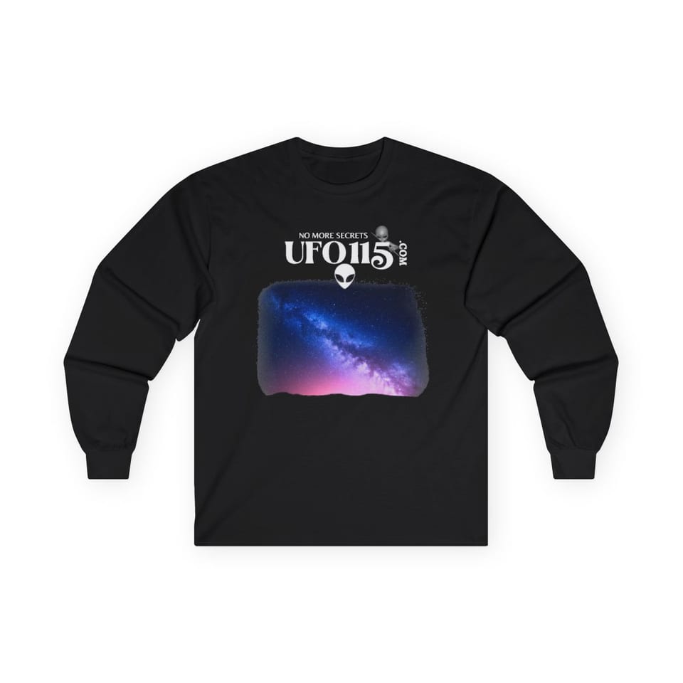 Sky Watcher Pretty in Pink Long Sleeve Tee, front view (Printify product mockup)