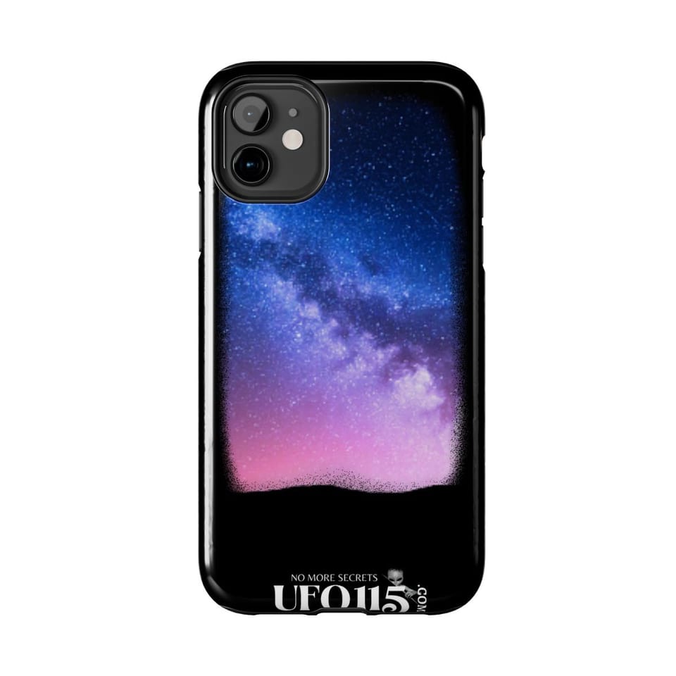 Sky Watcher Pretty in Pink Phone Case, front view (Printify product mockup)
