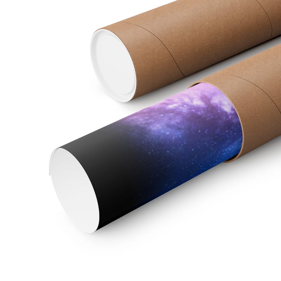 Sky Watcher Pretty in Pink Poster, close up view (Printify product mockup)
