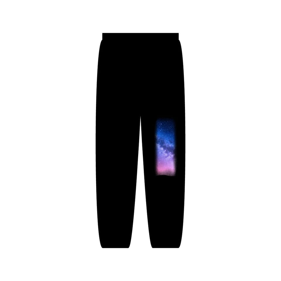 Sky Watcher Pretty in Pink Sweatpants, back view (Printify product mockup)