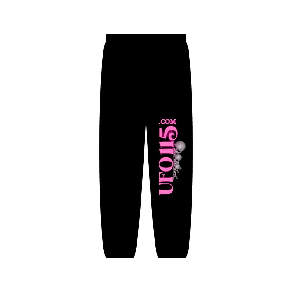 Sky Watcher Pretty in Pink Sweatpants, front view (Printify product mockup)