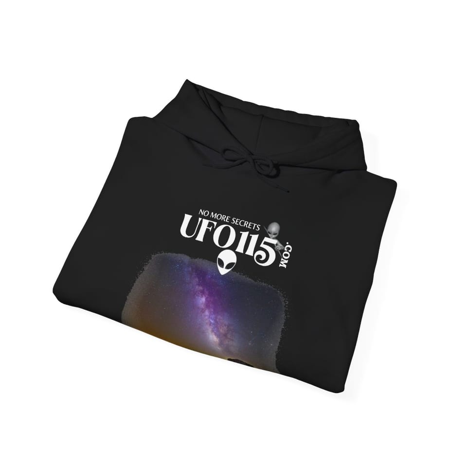 Sky Watcher Purple Star Dust Hoodie, folded view (Printify product mockup)