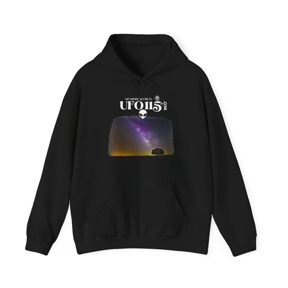 Sky Watcher Purple Star Dust Hoodie, front view (Printify product mockup)